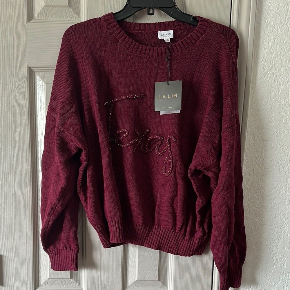 Le Lis Texas A&M Crew Neck Sweater Classic Pullover